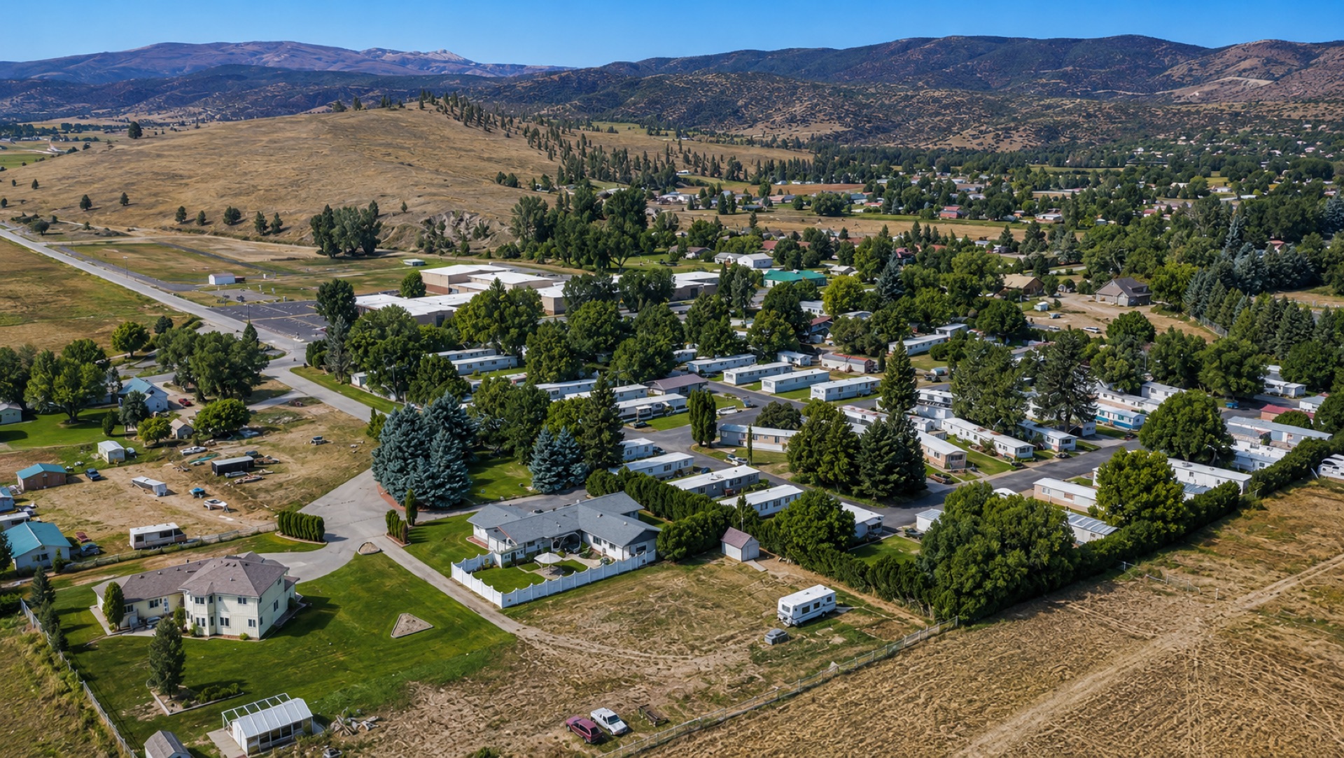 Target Range community with a mountain backdrop